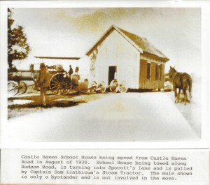 Moving the Schoolhouse in 1930